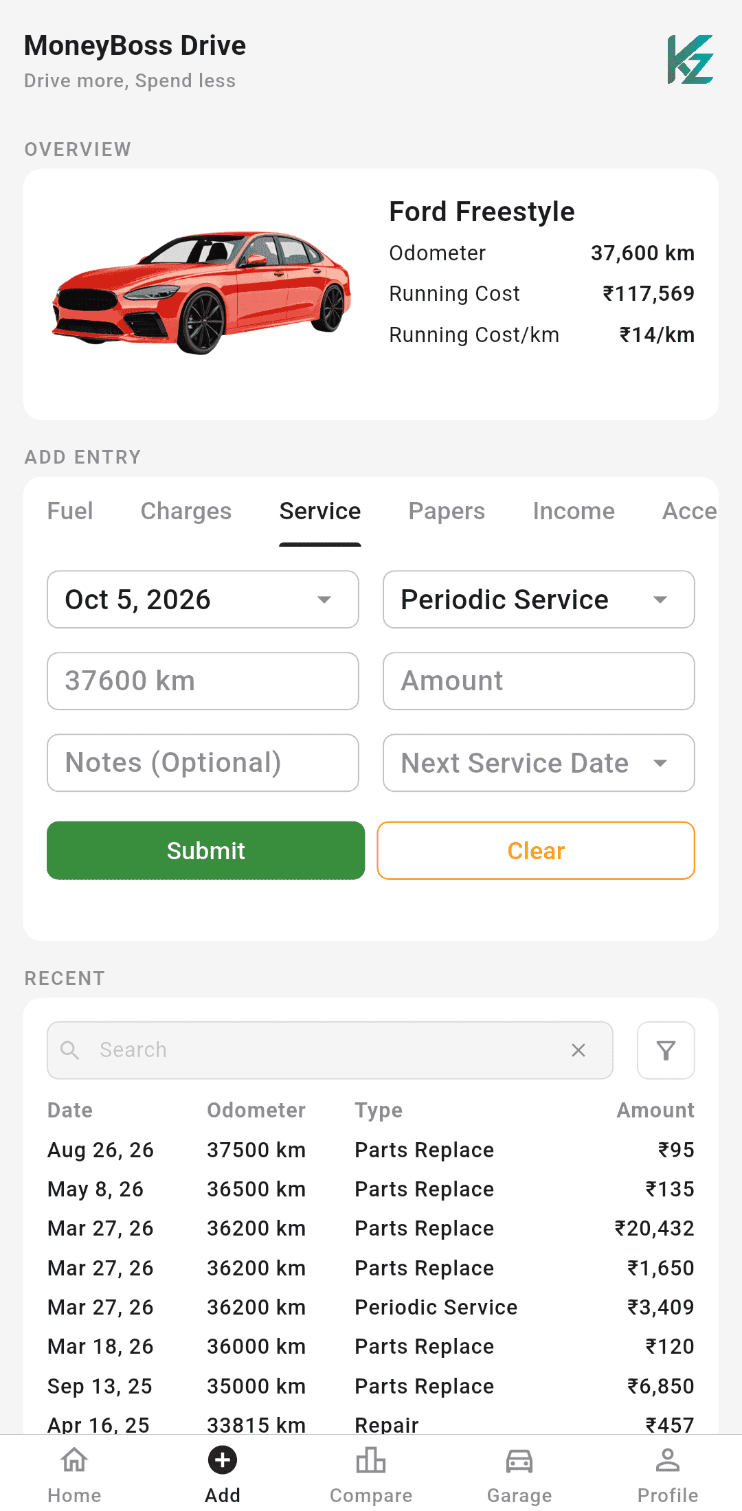 Add expense