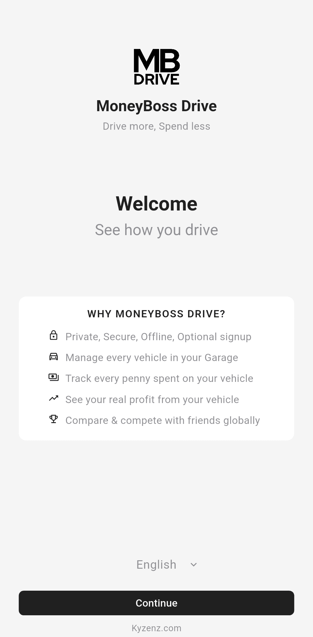 MoneyBoss Drive onboarding